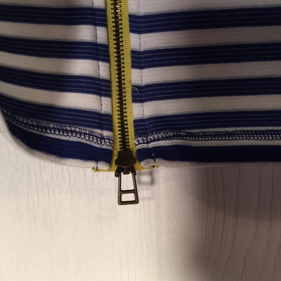 POST MARK ANTHROPOLOGIE blue & white striped top - Picture 7 of 7